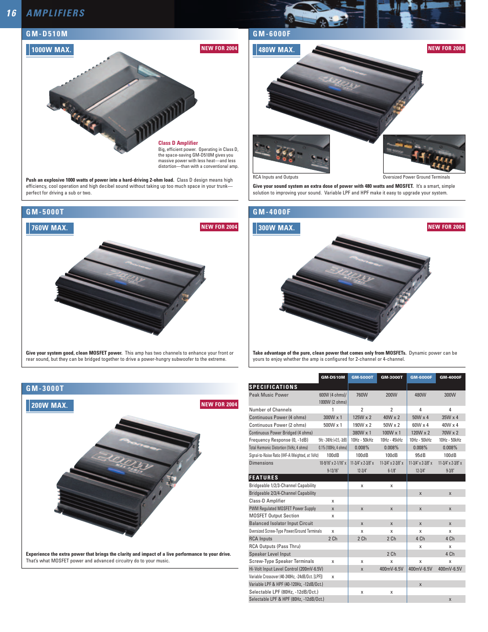 G m - d 5 1 0 m, G m - 5 0 0 0 t, G m - 3 0 0 0 t | G m - 6 0 0 0 f, G m - 4 0 0 0 f, 760w max | SUPER MICRO Computer Mobile Entertainment Systems 2004 User Manual | Page 16 / 24