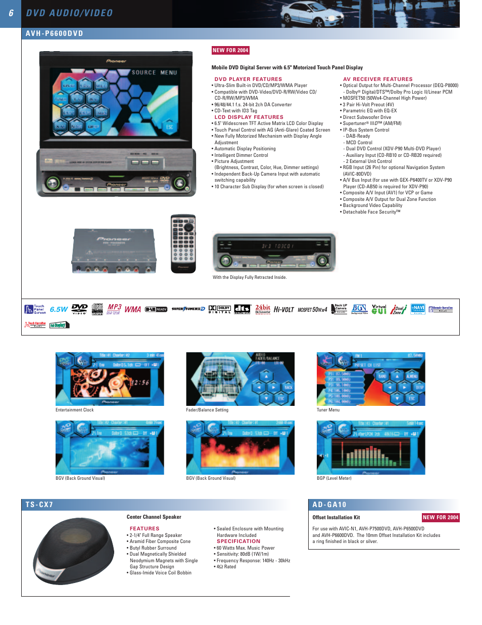 A v h - p 6 6 0 0 d v d, T s - c x 7, A d - g a 1 0 | SUPER MICRO Computer Mobile Entertainment Systems 2004 User Manual | Page 6 / 24