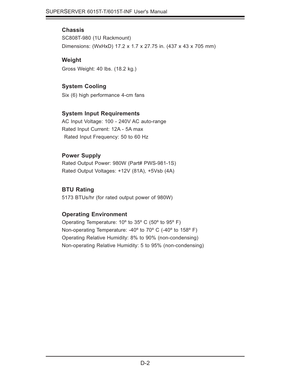 SUPER MICRO Computer SUPERSERVER 6015T-INF User Manual | Page 112 / 114