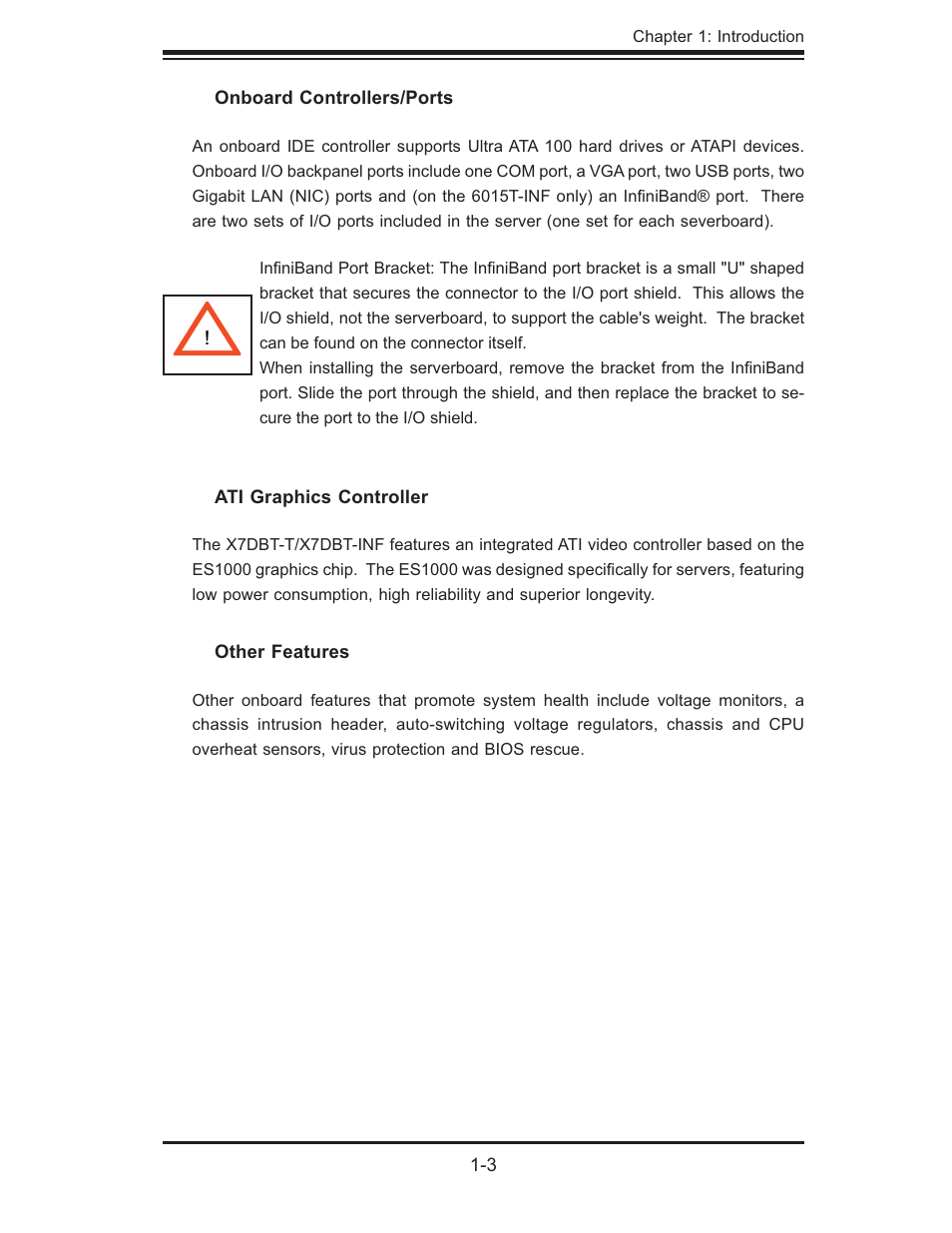 SUPER MICRO Computer SUPERSERVER 6015T-INF User Manual | Page 13 / 114