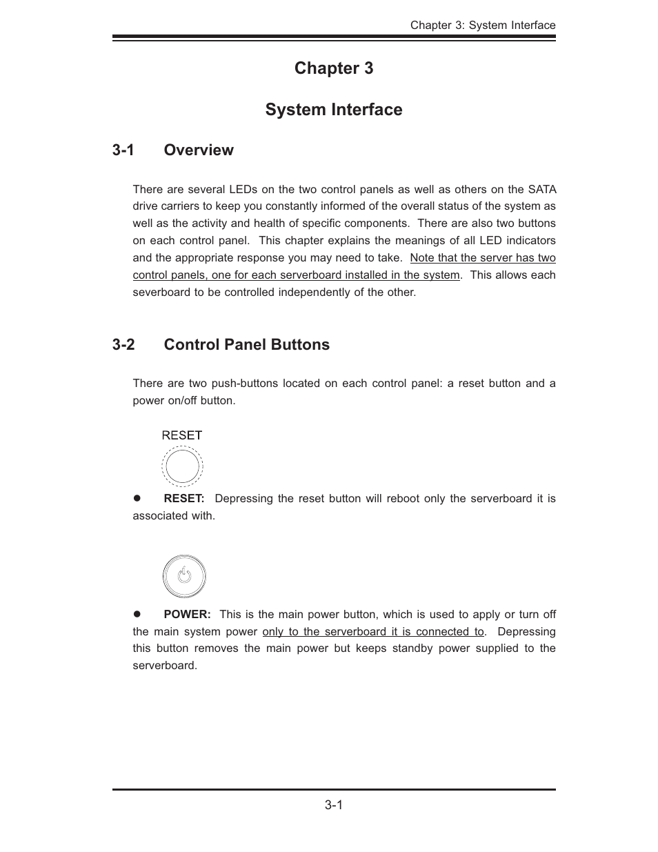 Chapter 3 system interface | SUPER MICRO Computer SUPERSERVER 6015T-INF User Manual | Page 29 / 114