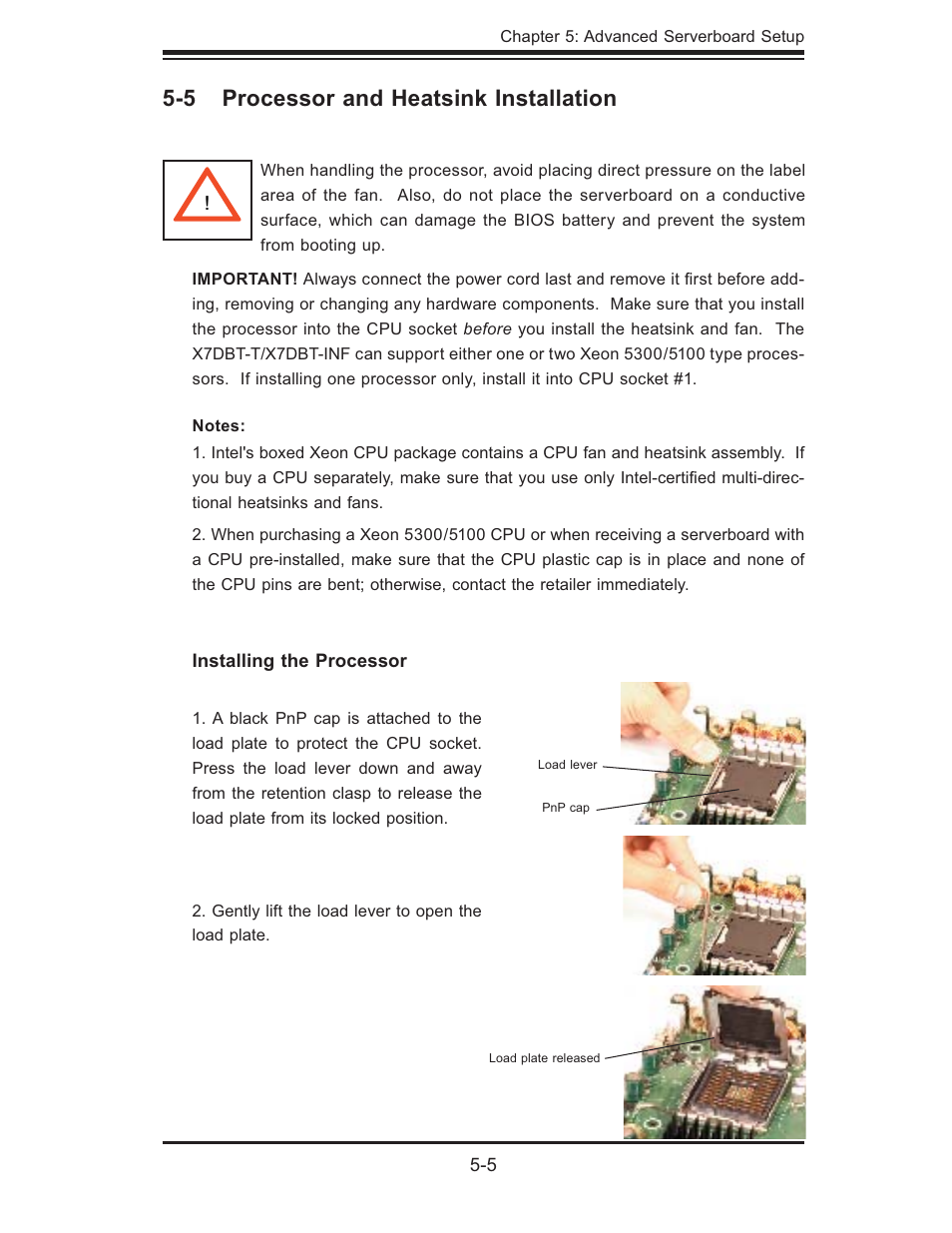 5 processor and heatsink installation | SUPER MICRO Computer SUPERSERVER 6015T-INF User Manual | Page 41 / 114