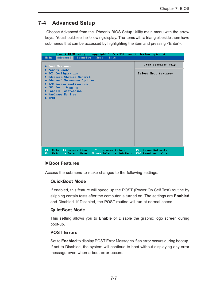 4 advanced setup | SUPER MICRO Computer SUPERSERVER 6015T-INF User Manual | Page 69 / 114