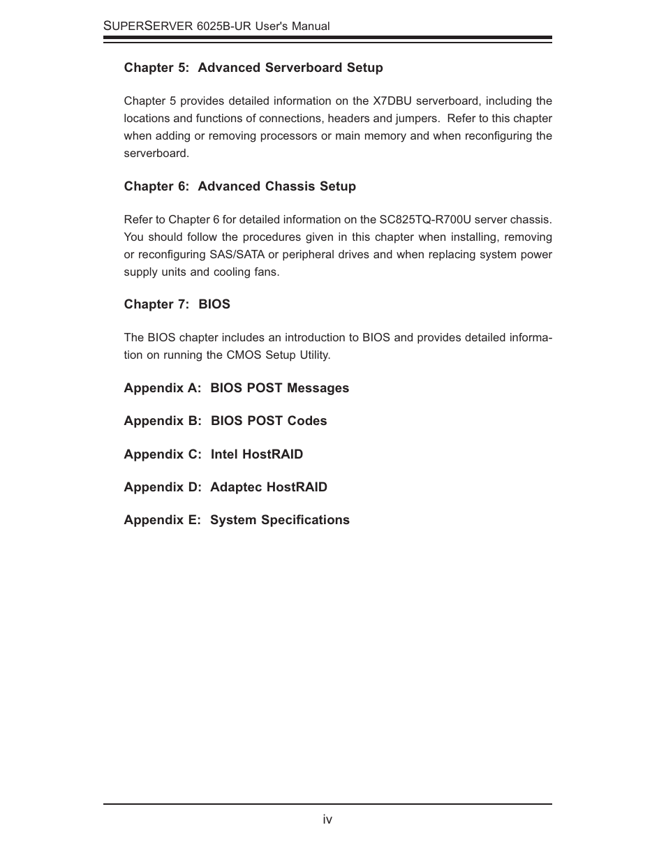 SUPER MICRO Computer 6025B-UR User Manual | Page 4 / 122