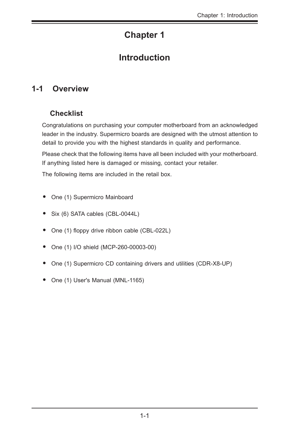 SUPER MICRO Computer SUPERO X8SIA-F User Manual | Page 13 / 109