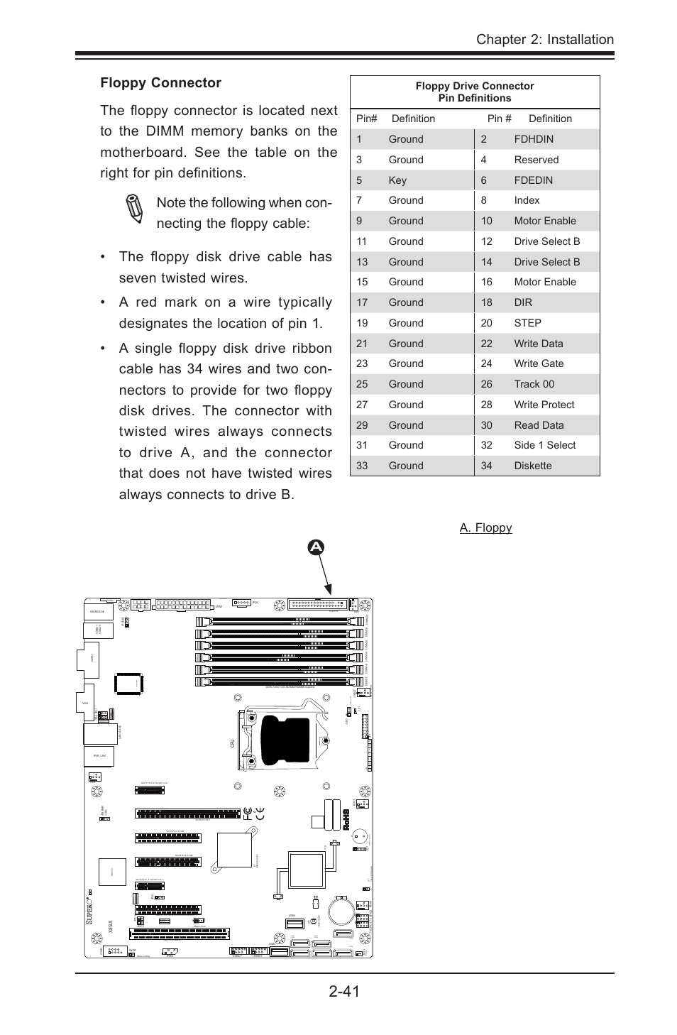 Chapter 2: installation, A. floppy | SUPER MICRO Computer SUPERO X8SIA-F User Manual | Page 67 / 109