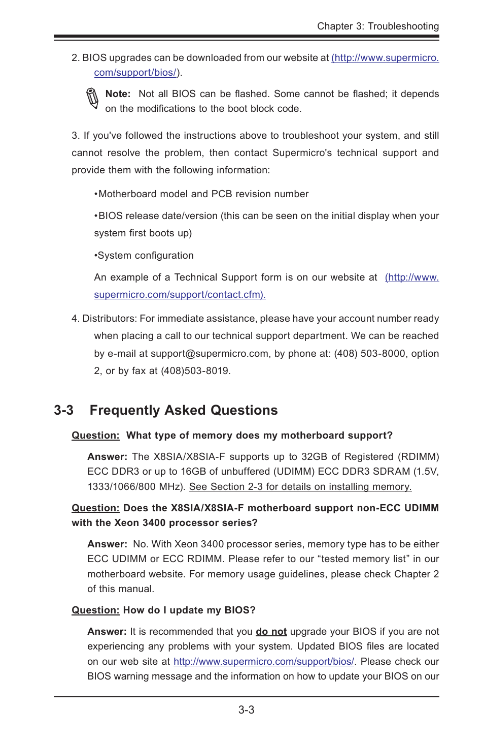 3 frequently asked questions | SUPER MICRO Computer SUPERO X8SIA-F User Manual | Page 71 / 109