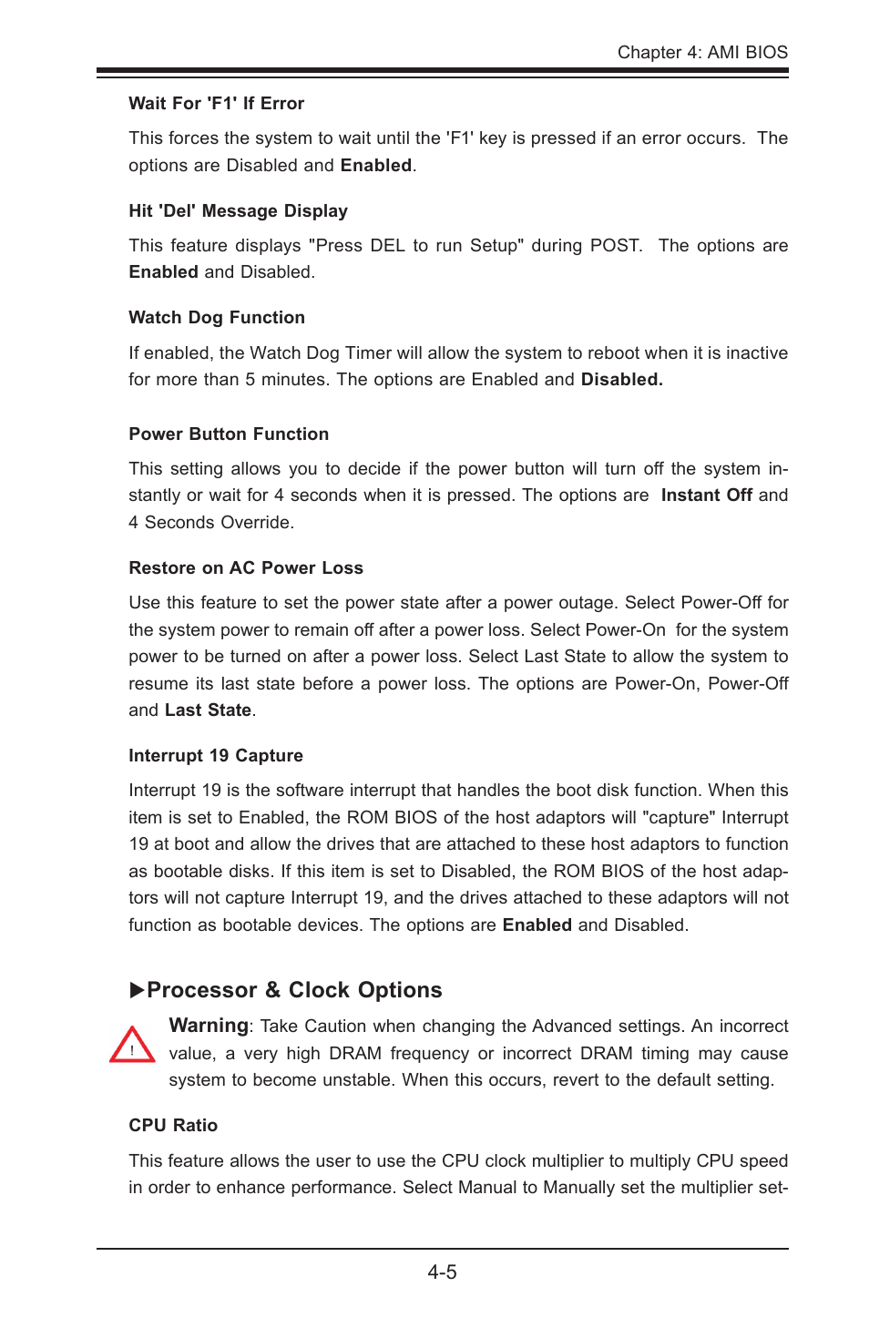 Processor & clock options | SUPER MICRO Computer SUPERO X8SIA-F User Manual | Page 81 / 109