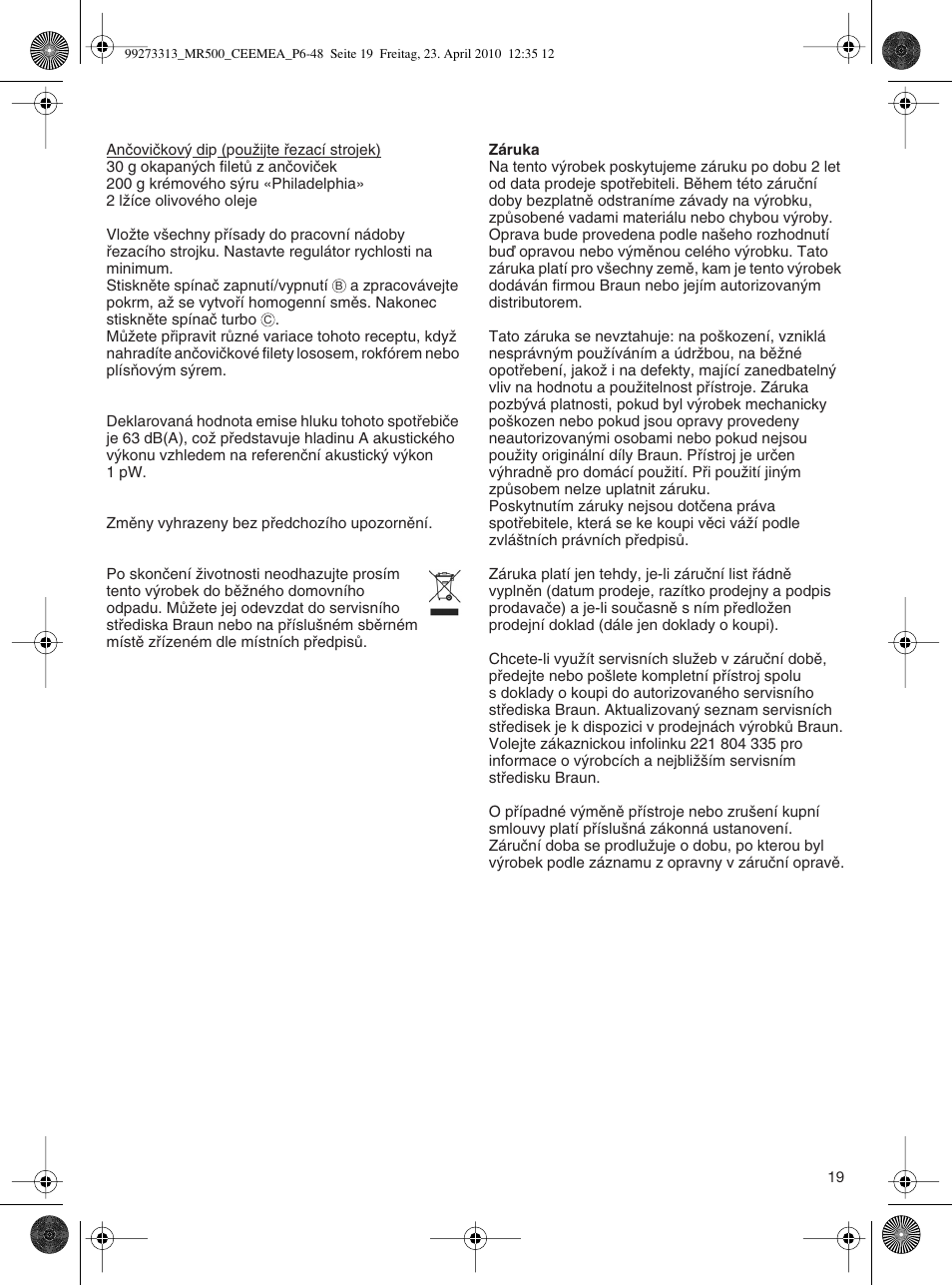 Braun MR530 Sauce User Manual | Page 18 / 42