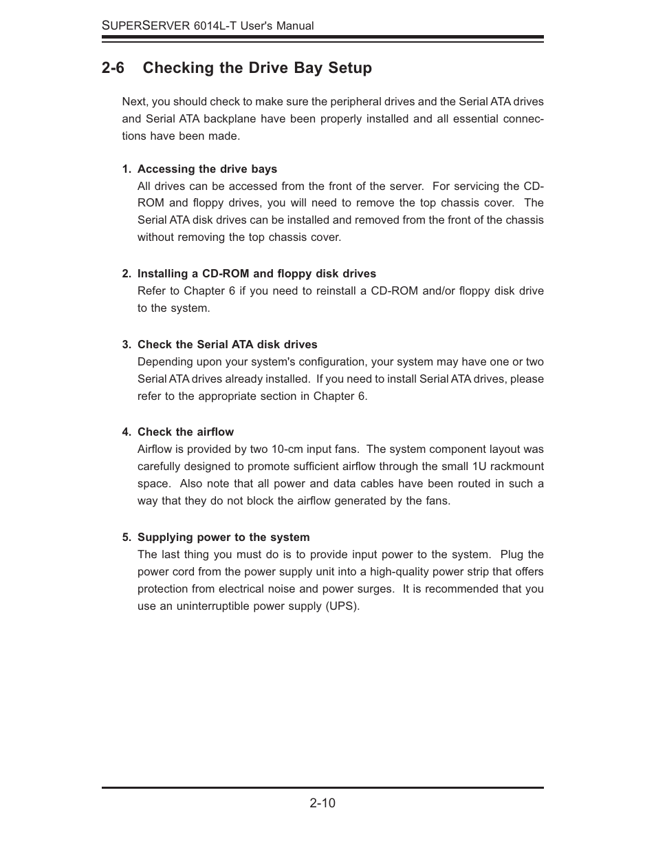 6 checking the drive bay setup | SUPER MICRO Computer SUPERSERVER 6014L-T User Manual | Page 28 / 120