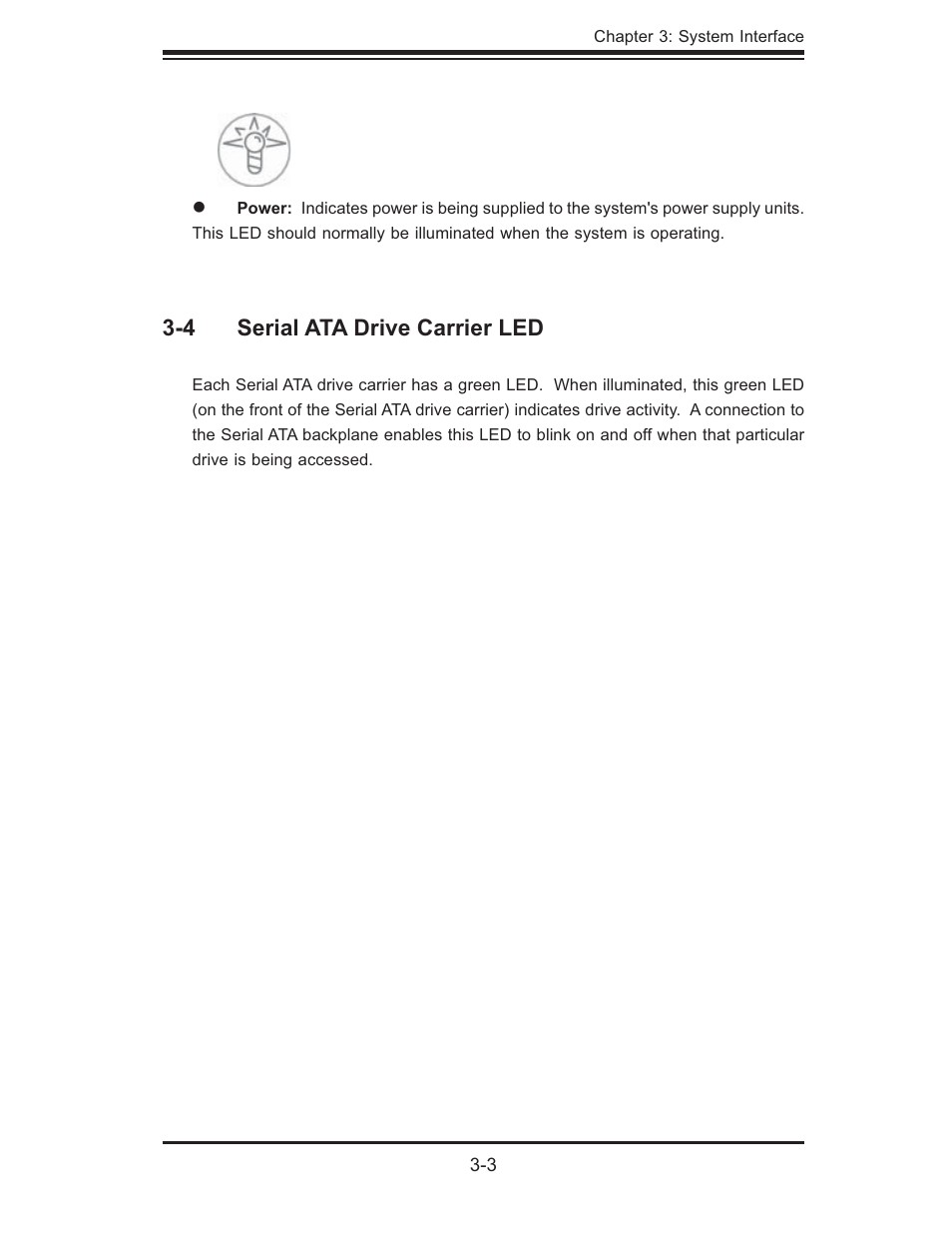 4 serial ata drive carrier led | SUPER MICRO Computer SUPERSERVER 6014L-T User Manual | Page 31 / 120