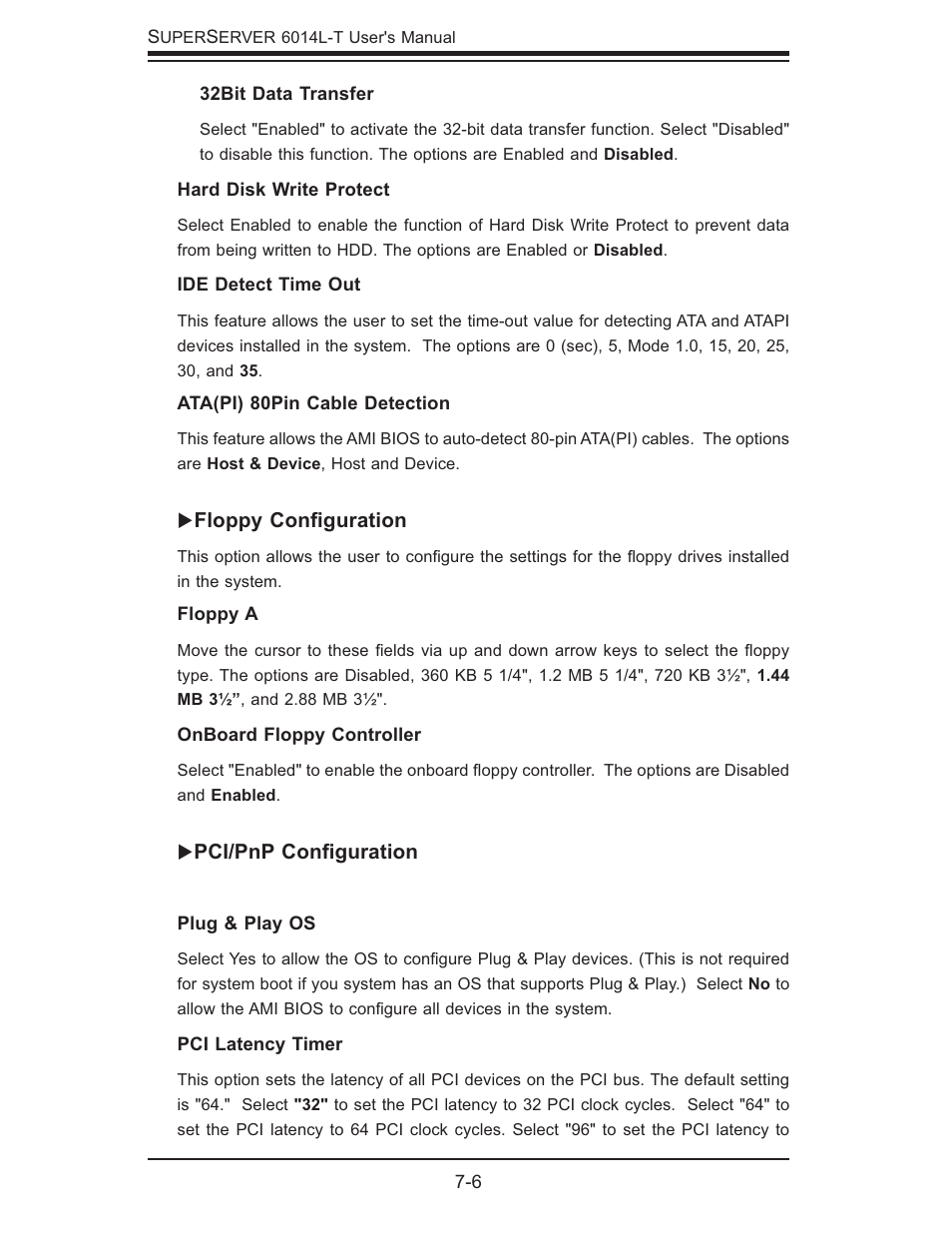 SUPER MICRO Computer SUPERSERVER 6014L-T User Manual | Page 74 / 120