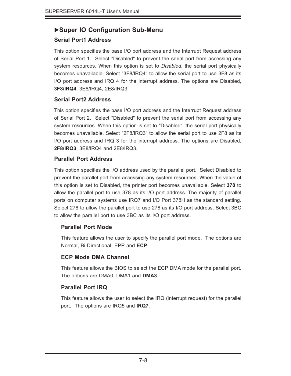 SUPER MICRO Computer SUPERSERVER 6014L-T User Manual | Page 76 / 120