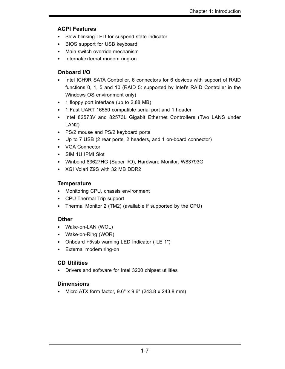 SUPER MICRO Computer X7SBL-LN1/LN2 User Manual | Page 13 / 95