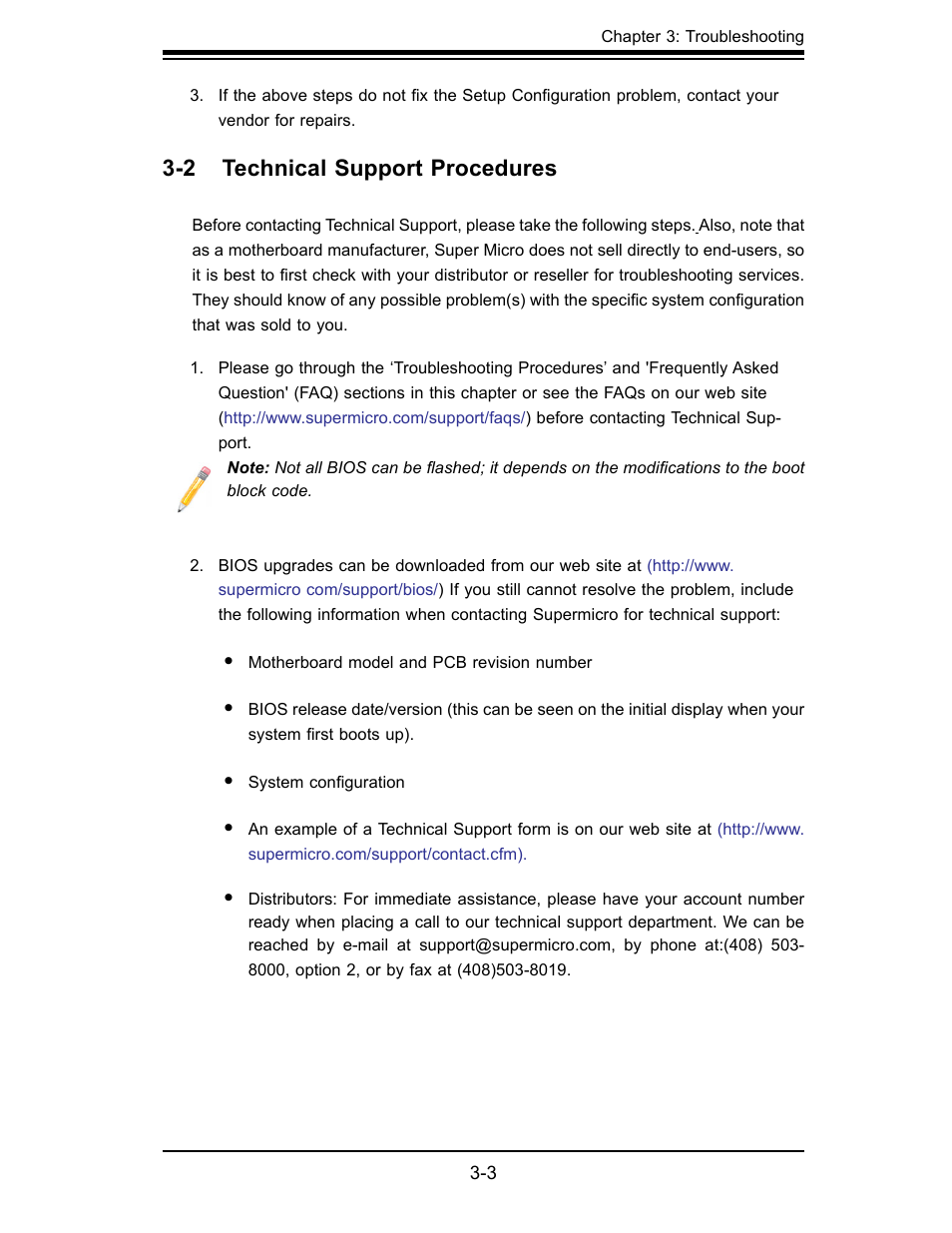 2 technical support procedures | SUPER MICRO Computer X7SBL-LN1/LN2 User Manual | Page 53 / 95