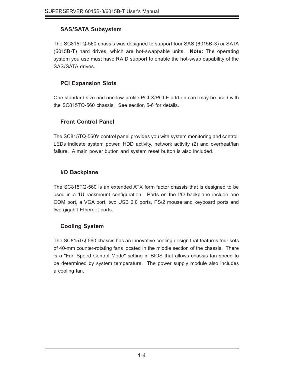 SUPER MICRO Computer SUPERSERVER 6015B-3 User Manual | Page 14 / 144