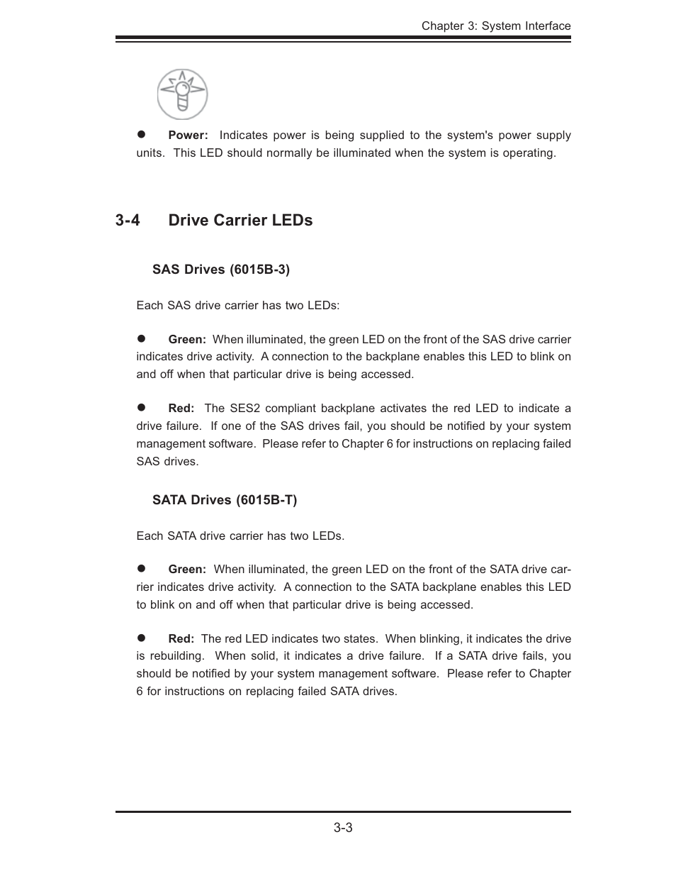 4 drive carrier leds | SUPER MICRO Computer SUPERSERVER 6015B-3 User Manual | Page 29 / 144