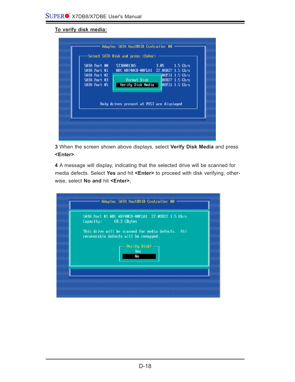 SUPER MICRO Computer SUPER X7DB8 User Manual | Page 124 / 130