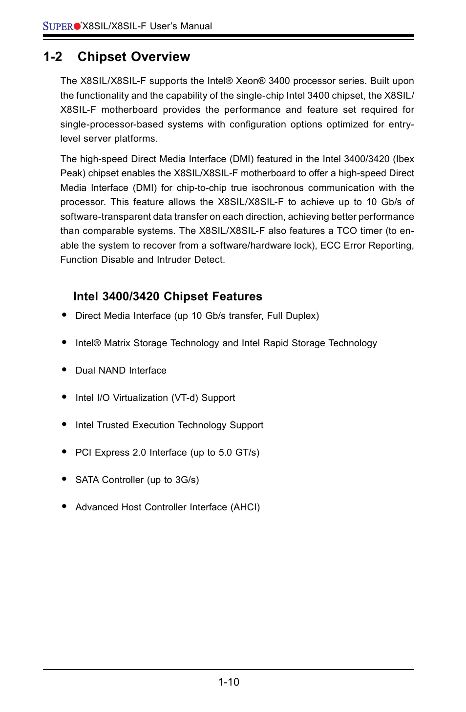 SUPER MICRO Computer X8SIL User Manual | Page 18 / 101