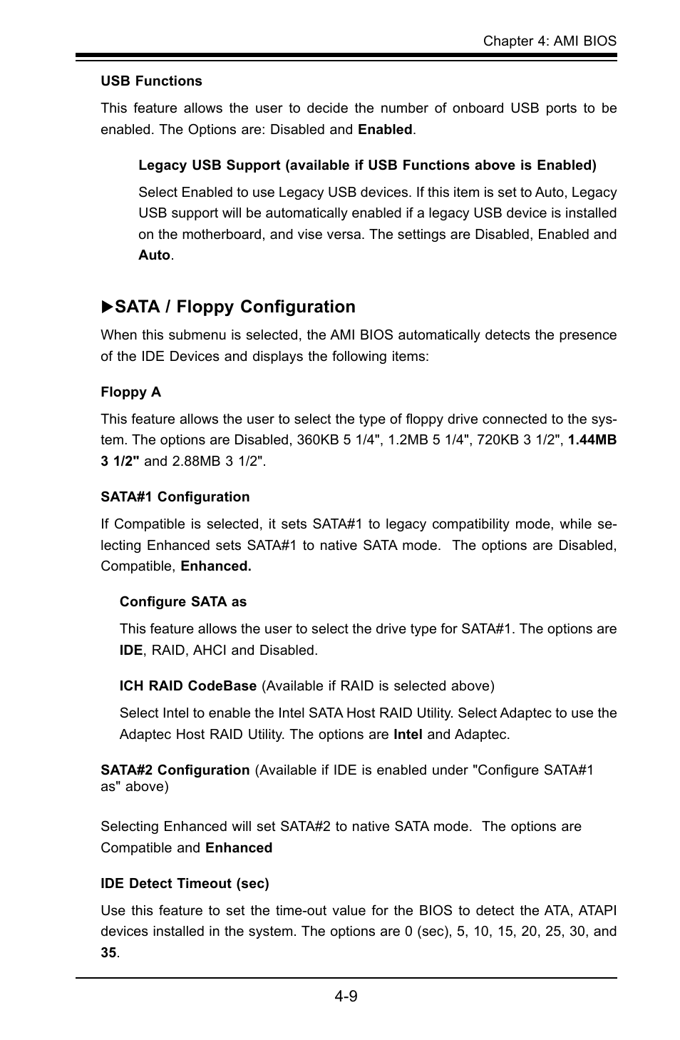 Sata / floppy configuration | SUPER MICRO Computer X8SIL User Manual | Page 77 / 101