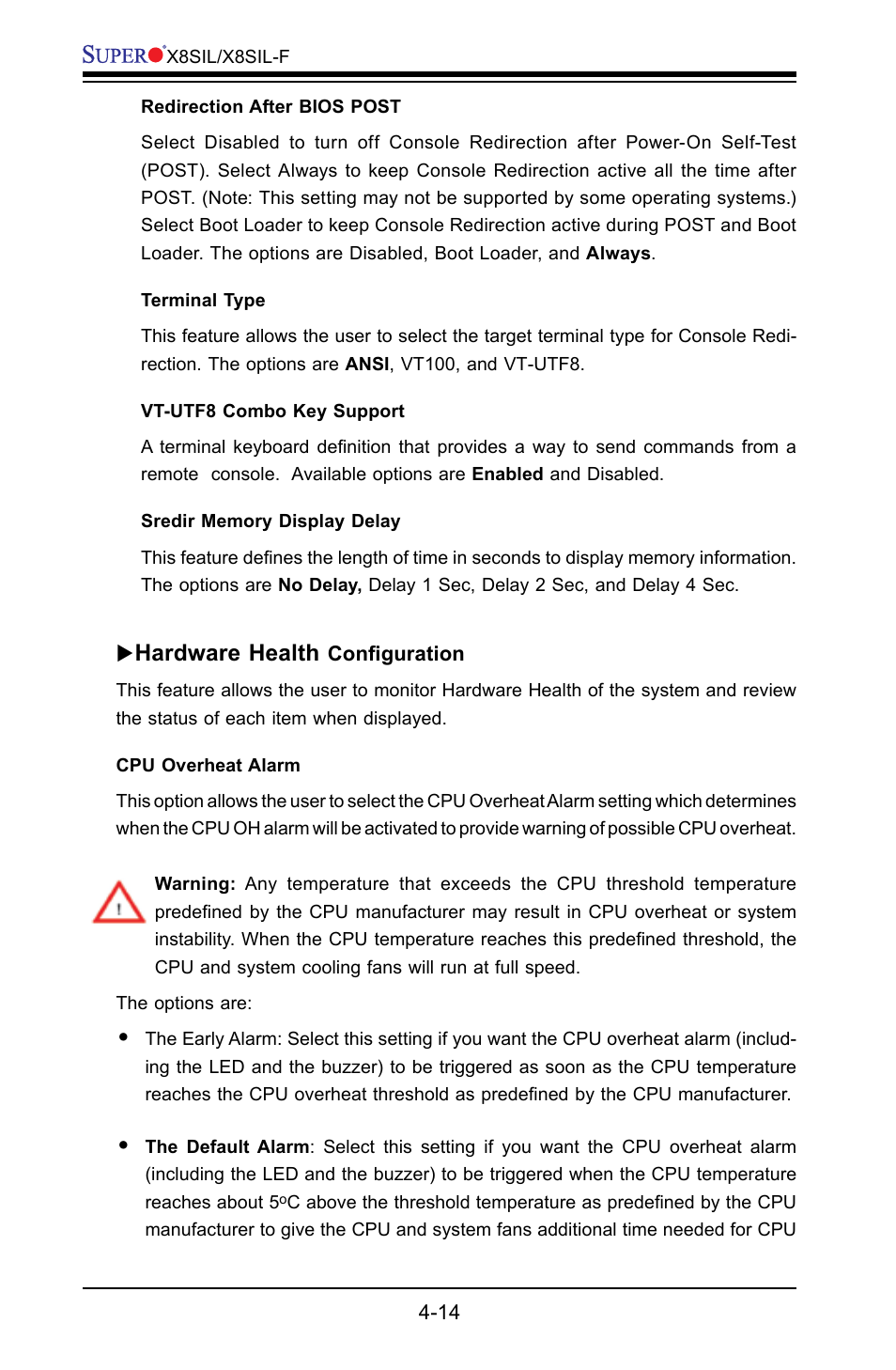 Hardware health | SUPER MICRO Computer X8SIL User Manual | Page 82 / 101