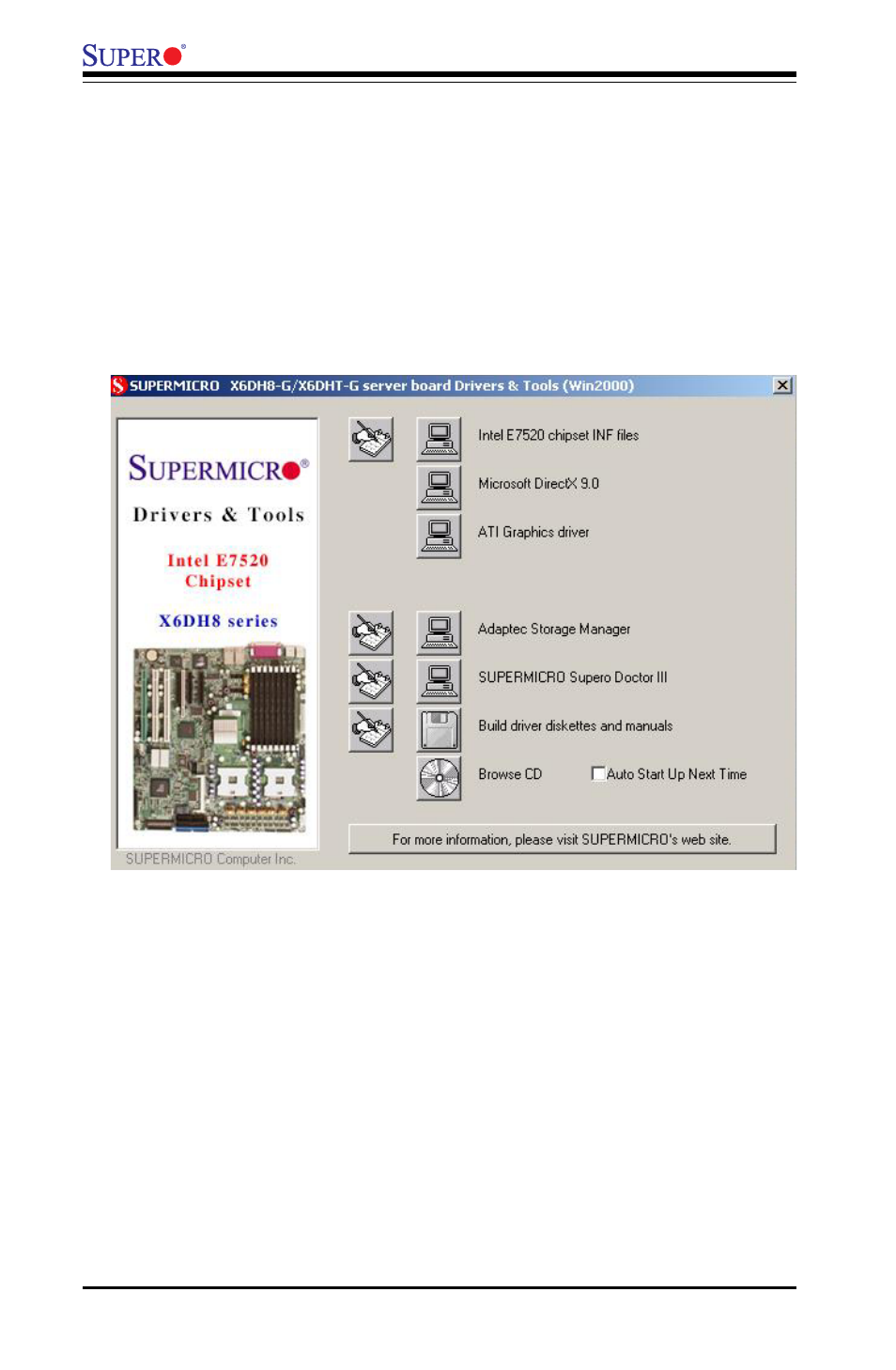 C-3 installing other software programs and drivers | SUPER MICRO Computer X6DHT-G User Manual | Page 108 / 110