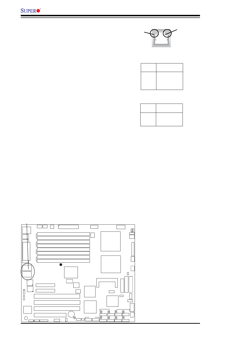 7 onboard indicators, Glan leds, X6dht-g user's manual | Rear view, Right left, Uper x6dht-g, Glan 1/2 | SUPER MICRO Computer X6DHT-G User Manual | Page 46 / 110