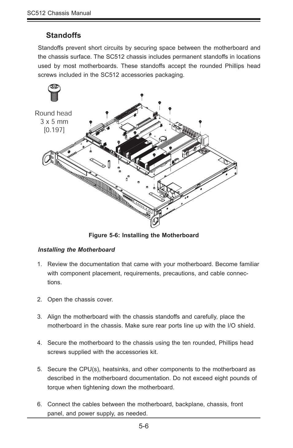 Rail, Dvd-rom cd-rom floppy drive, Hard drive | M/b standoff | SUPER MICRO Computer Supero SC512 User Manual | Page 36 / 68