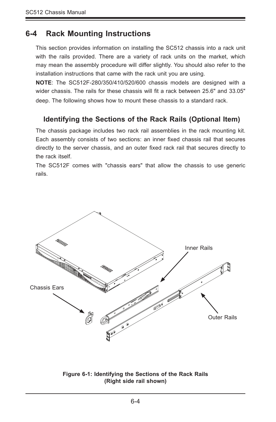 4 rack mounting instructions | SUPER MICRO Computer Supero SC512 User Manual | Page 50 / 68