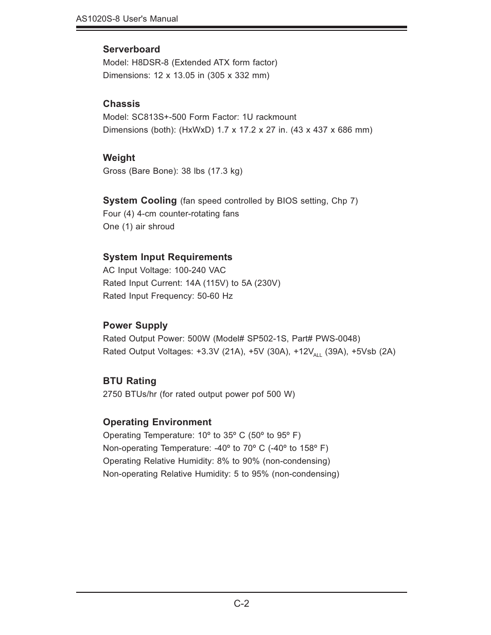 SUPER MICRO Computer AS1020S-8 User Manual | Page 100 / 102