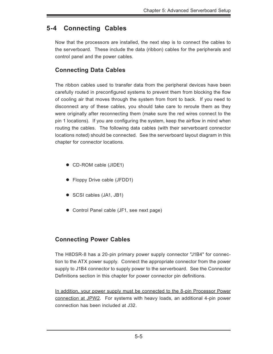 4 connecting cables | SUPER MICRO Computer AS1020S-8 User Manual | Page 39 / 102