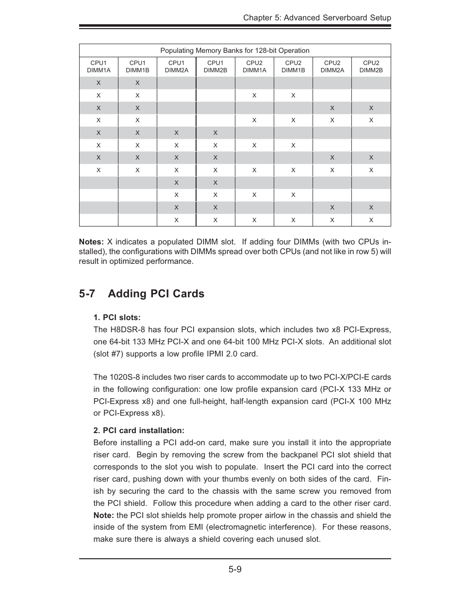 7 adding pci cards | SUPER MICRO Computer AS1020S-8 User Manual | Page 43 / 102