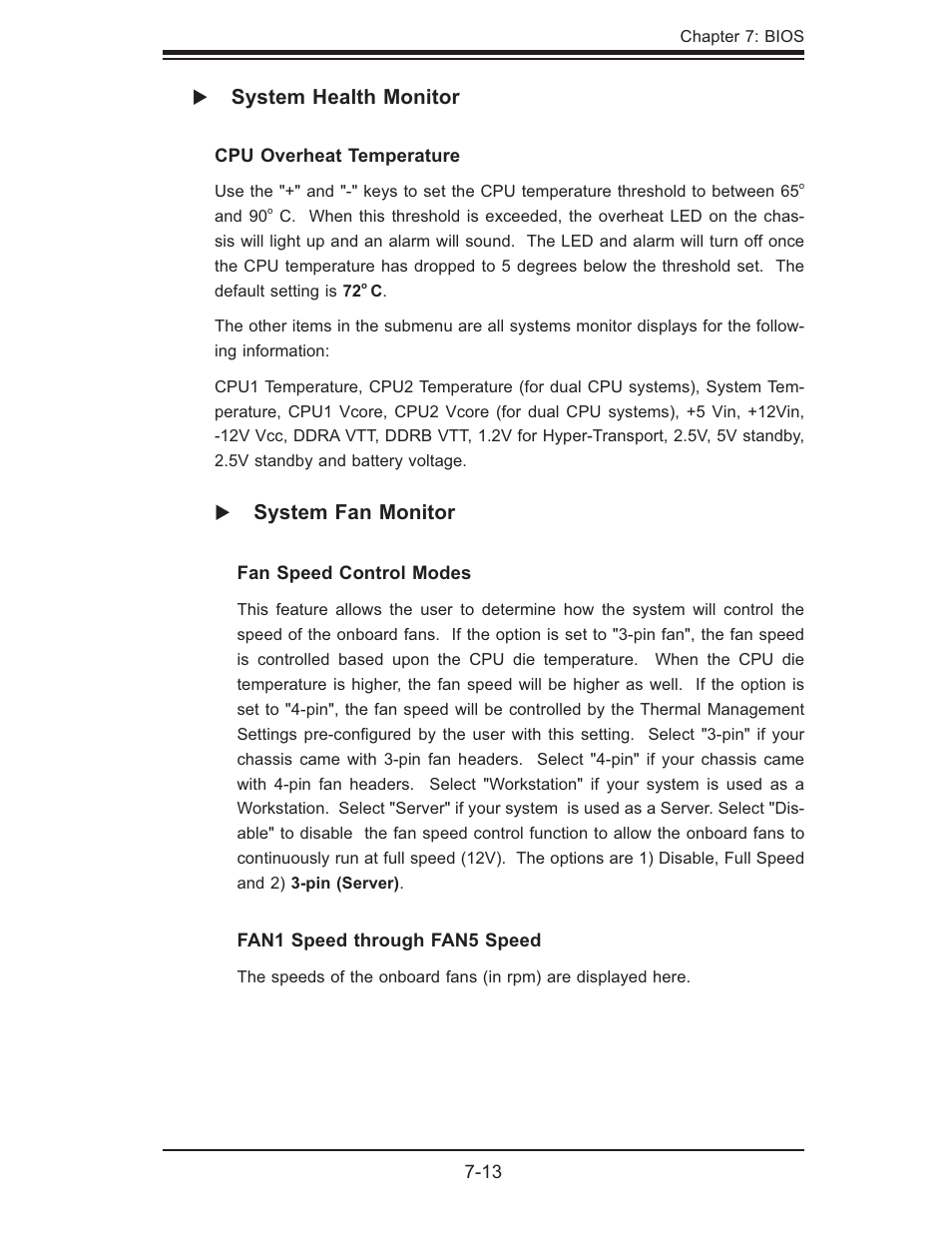 System health monitor, System fan monitor | SUPER MICRO Computer AS1020S-8 User Manual | Page 83 / 102