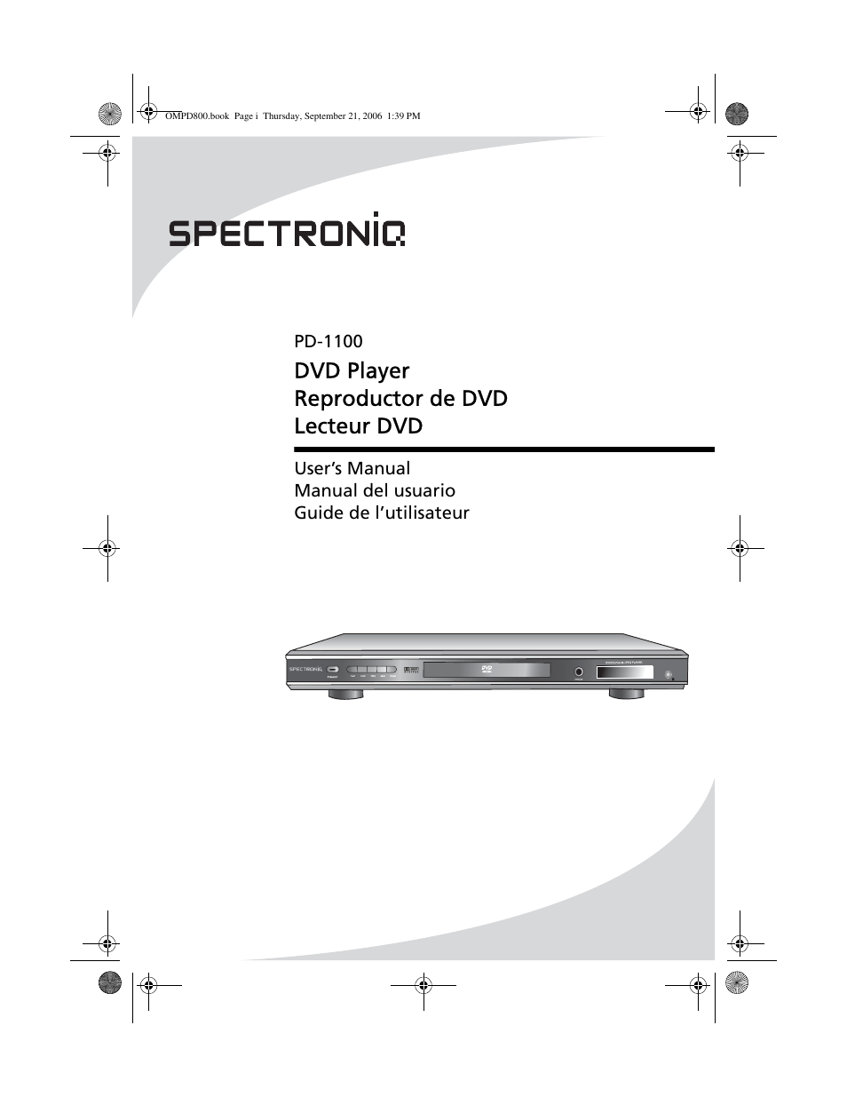 SpectronIQ PD-1100 User Manual | 92 pages