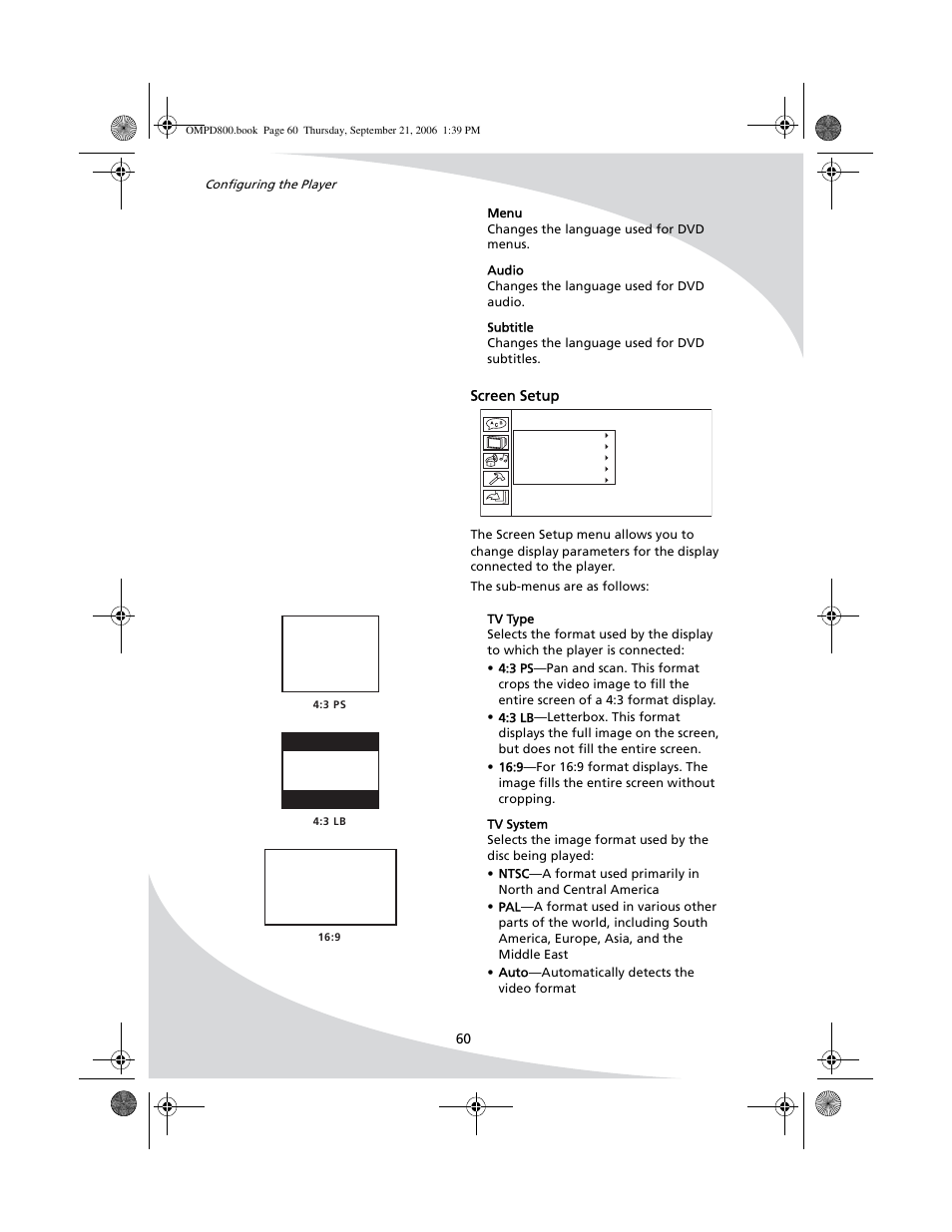 Screen setup | SpectronIQ PD-1100 User Manual | Page 72 / 92