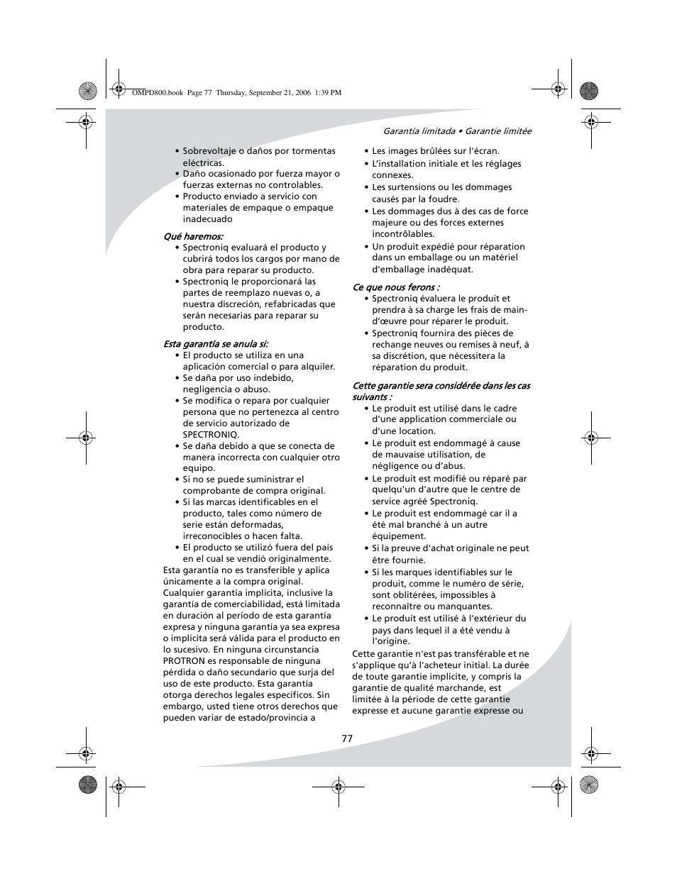 SpectronIQ PD-1100 User Manual | Page 89 / 92