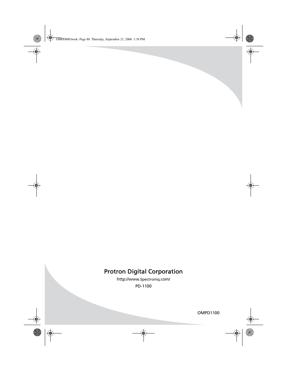 Protron digital corporation | SpectronIQ PD-1100 User Manual | Page 92 / 92