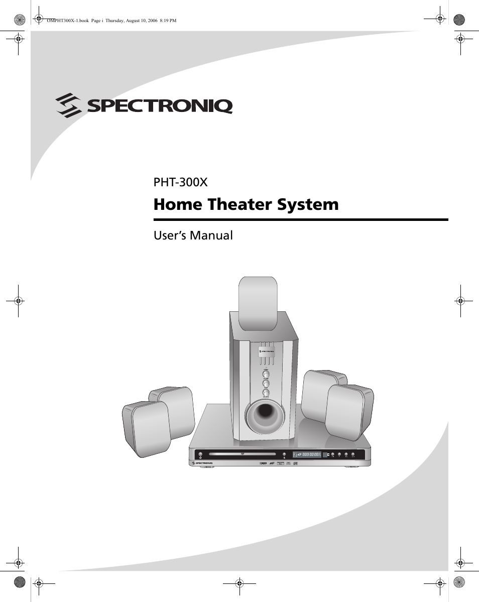 SpectronIQ PHT-300X User Manual | 44 pages