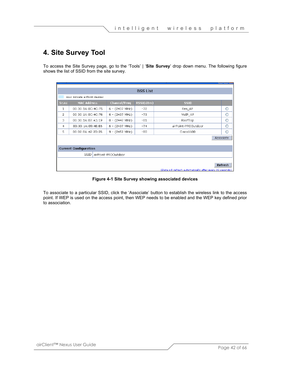 Site survey tool | SmartBridges sB3410 User Manual | Page 42 / 66
