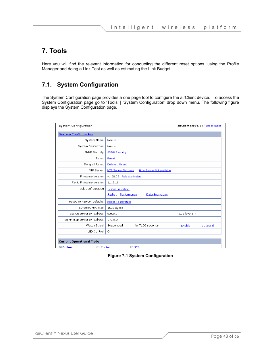 Tools, System configuration | SmartBridges sB3410 User Manual | Page 48 / 66