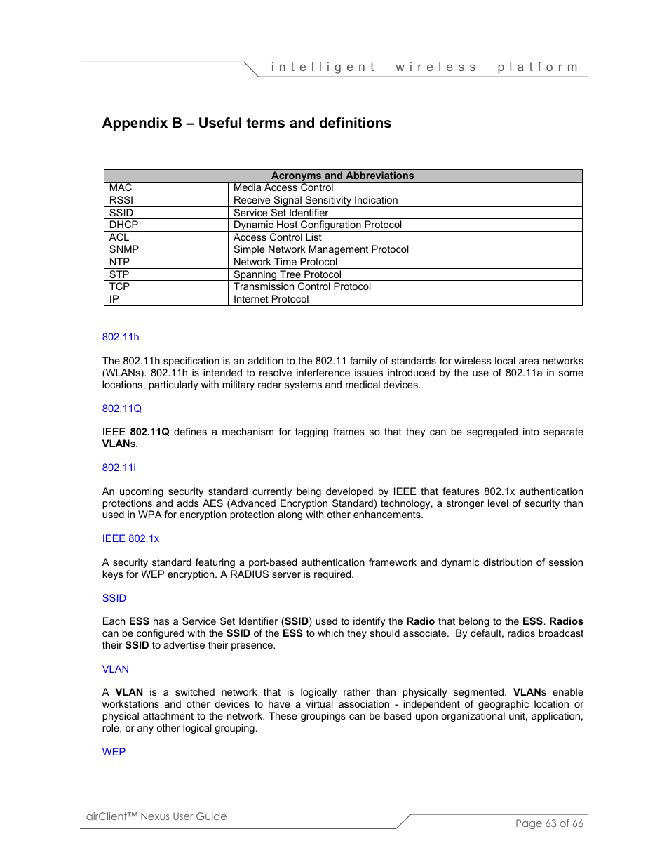 Appendix b – useful terms and definitions | SmartBridges sB3410 User Manual | Page 63 / 66