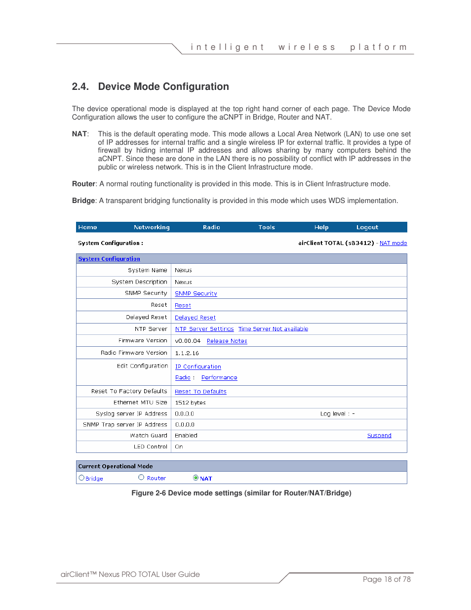 Device mode configuration | SmartBridges sB3412 User Manual | Page 18 / 78