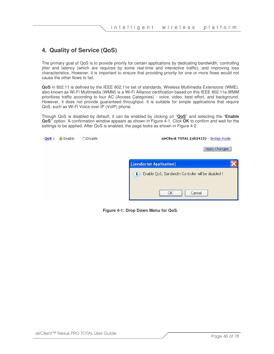 Quality of service (qos) | SmartBridges sB3412 User Manual | Page 46 / 78