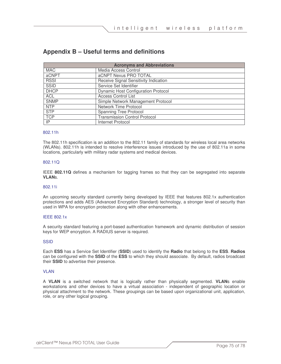Appendix b – useful terms and definitions | SmartBridges sB3412 User Manual | Page 75 / 78