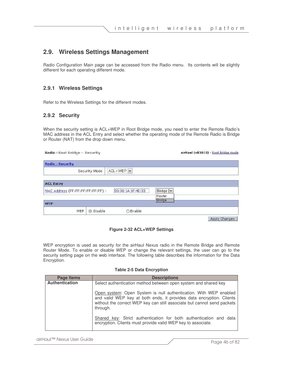 Wireless settings management | SmartBridges sB3010 User Manual | Page 46 / 82