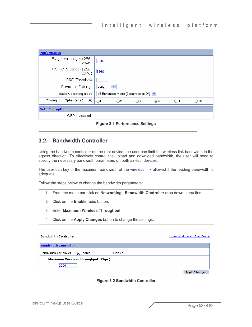 Bandwidth controller | SmartBridges sB3010 User Manual | Page 52 / 82