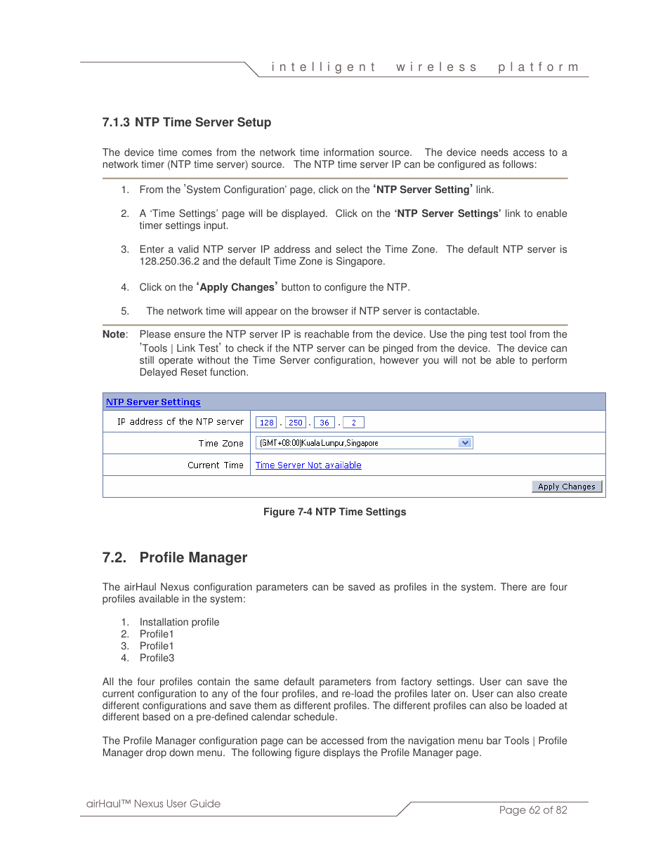 Profile manager | SmartBridges sB3010 User Manual | Page 62 / 82