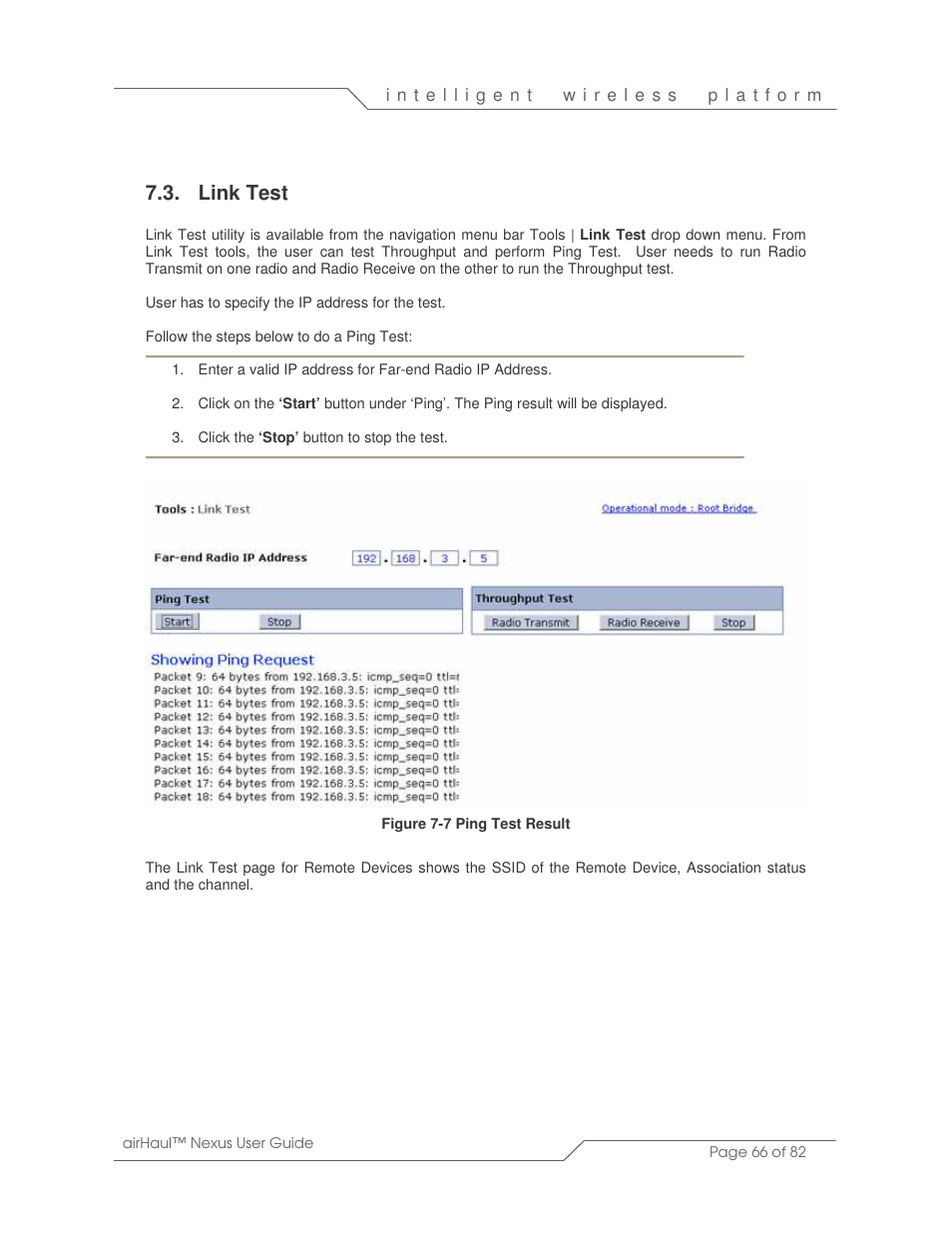 Link test | SmartBridges sB3010 User Manual | Page 66 / 82