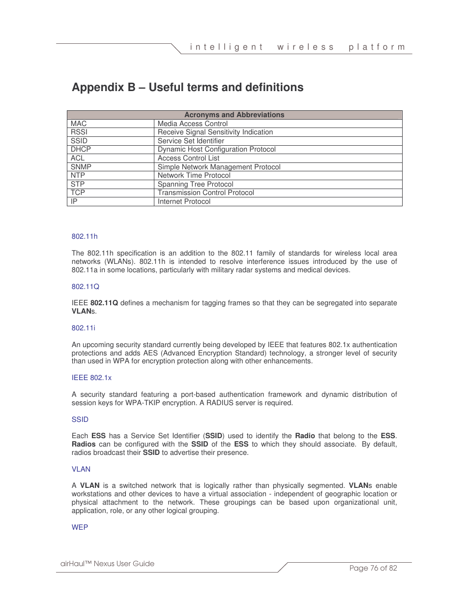 Appendix b – useful terms and definitions | SmartBridges sB3010 User Manual | Page 76 / 82