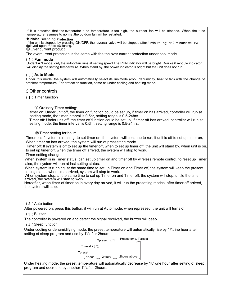 Other controls | Sinclair KING ASH-09AK User Manual | Page 16 / 49